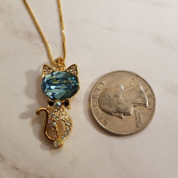 Goodbuygirlz Jewelry Crystal Siamese Cat Pendant Necklace Poshmark
